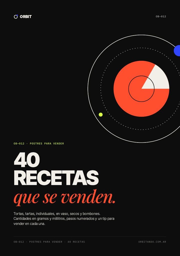 Tapa del recetario de 40 postres