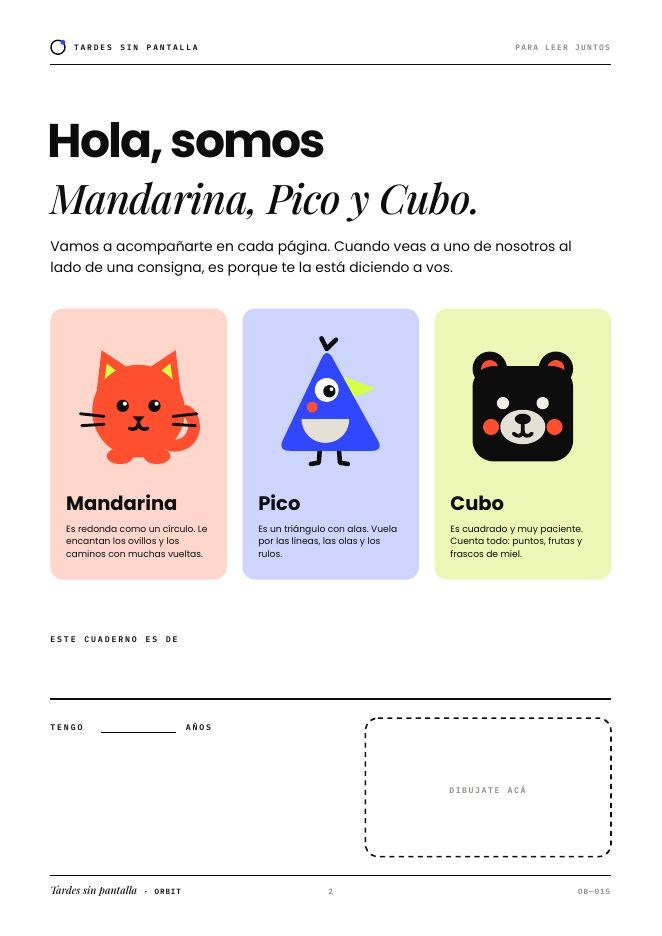 Presentación de los personajes